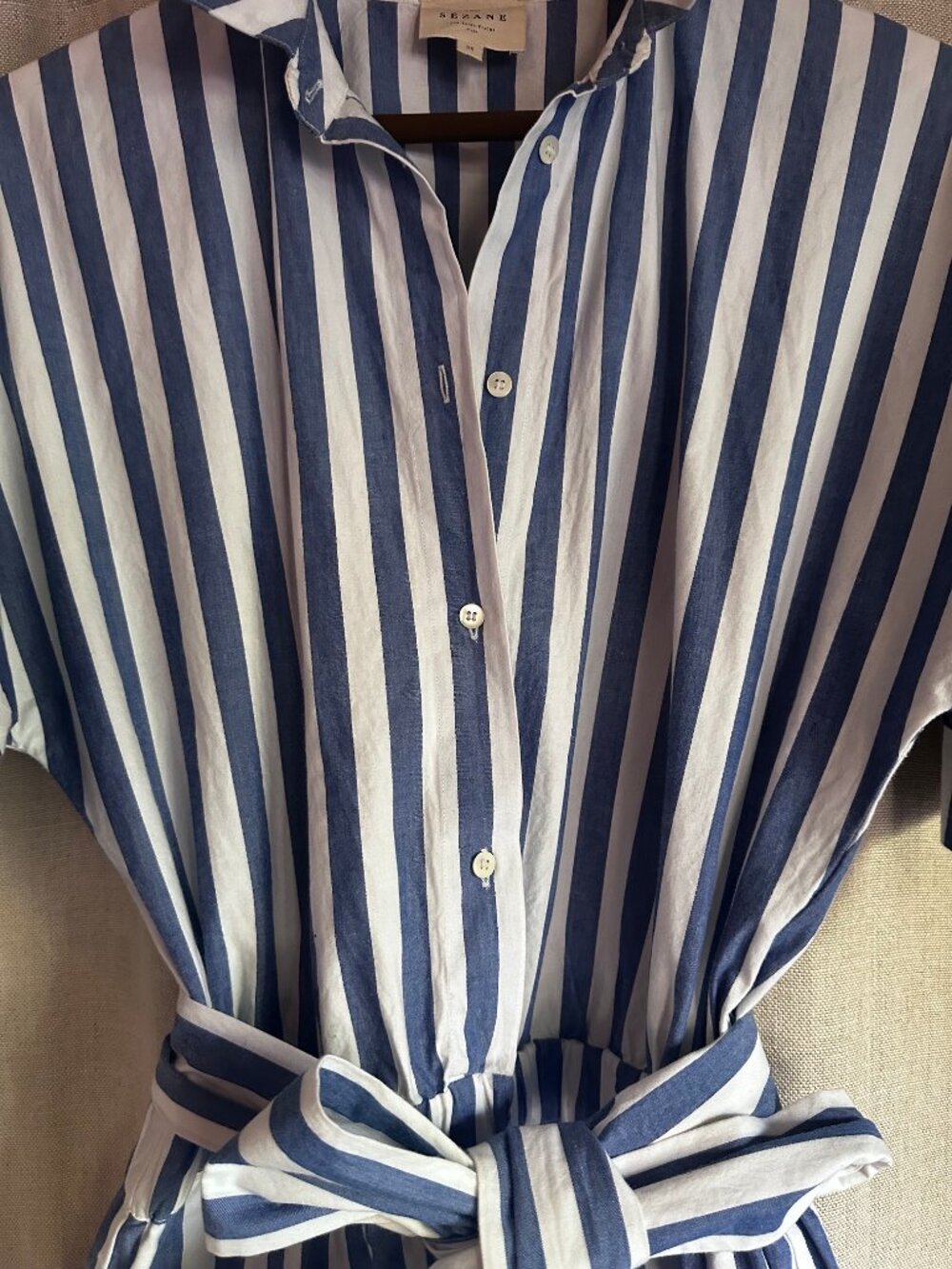 Ruby Jumpsuit by Sezane: An Adorable One-Piece Short Romper. - Picture 5 of 7